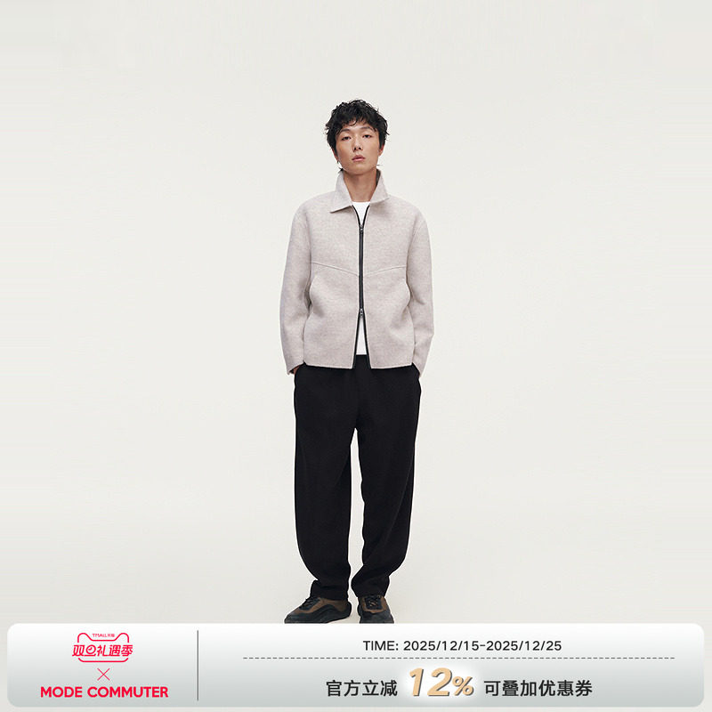 MODE COMMUTER | MC双层毛呢保暖简约休闲舒适厚实翻领短大衣