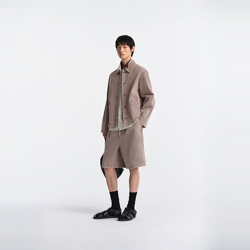 MODE COMMUTER| MC复古水洗时尚翻领水洗长袖牛仔夹克