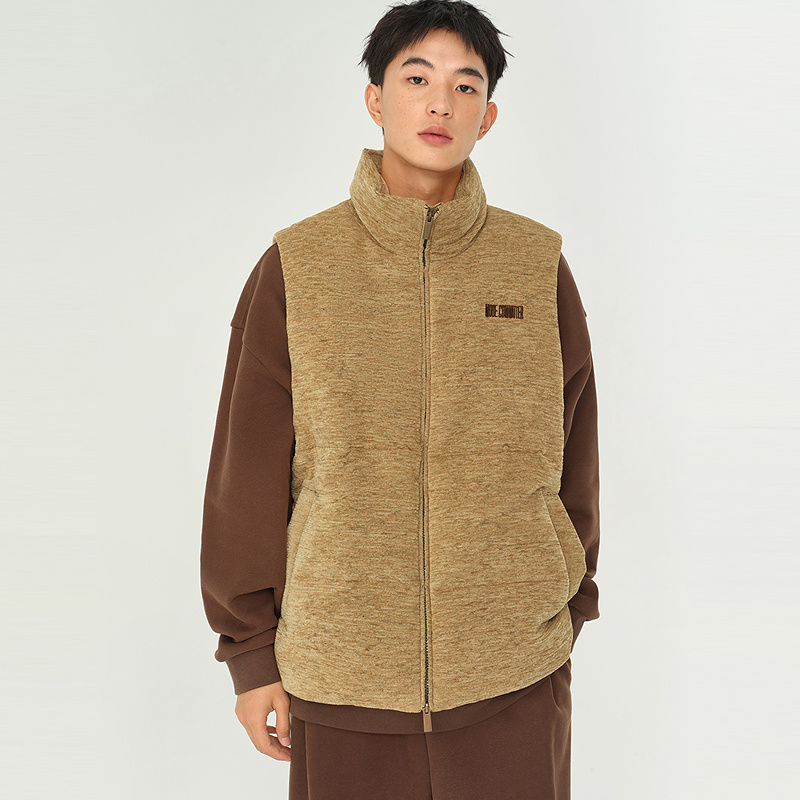 MODE COMMUTER | MC雪尼尔粗纺舒适亲肤防风保暖立领羽绒马甲