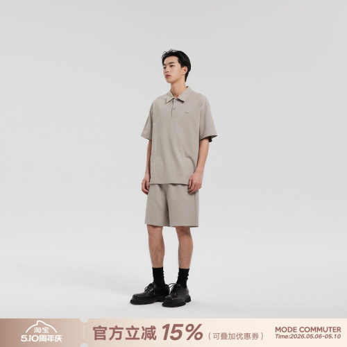 MODE COMMUTER| MC匹马棉微阔简约翻领短袖POLO