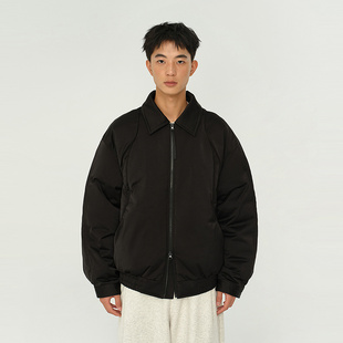 设计感羽绒服 MC75D高密绒感缎面防水翻领短款 MODE COMMUTER