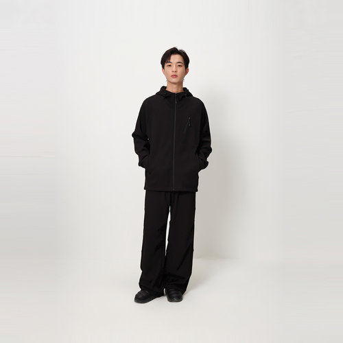 MODE COMMUTER| MC抗皱亲肤全橡筋腰休闲斜插袋阔腿型梭织长裤
