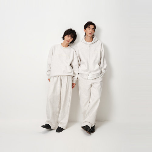 MODE COMMUTER| MC重磅拉绒卫衣针织抓绒毛圈植绒印花圆领卫衣