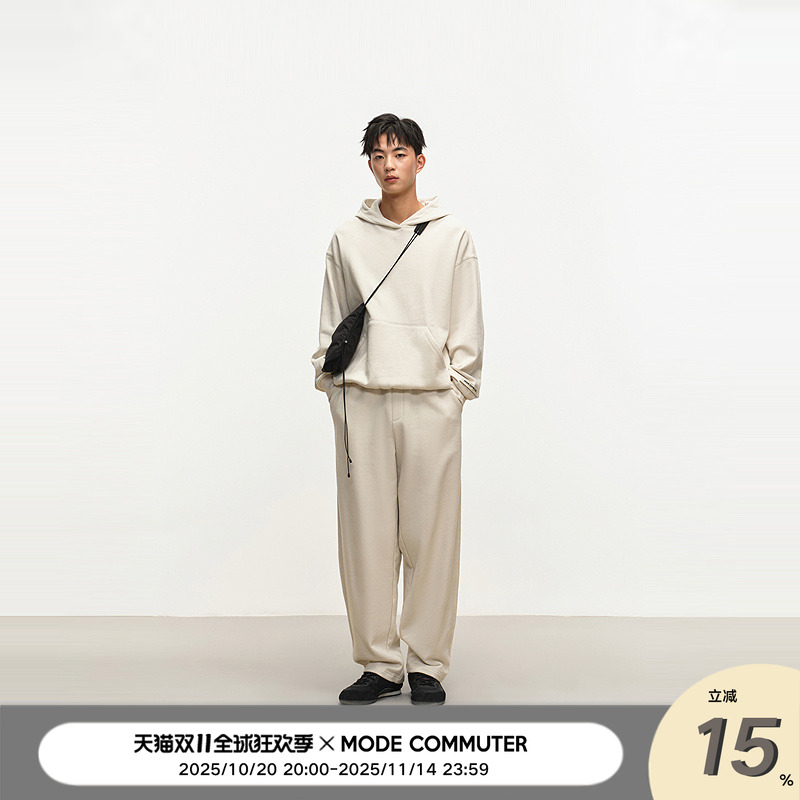 MODE COMMUTER| MC棉斜纹双卫衣布个性时尚挺括肌理简约连帽卫衣