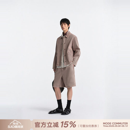 MODE COMMUTER| MC复古水洗时尚翻领水洗长袖牛仔夹克