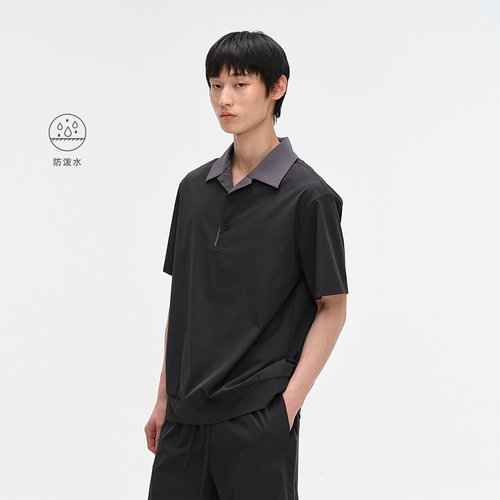 MODE COMMUTER | MC抗皱防泼水梭织抗皱防泼水撞色翻领短袖POLO衫