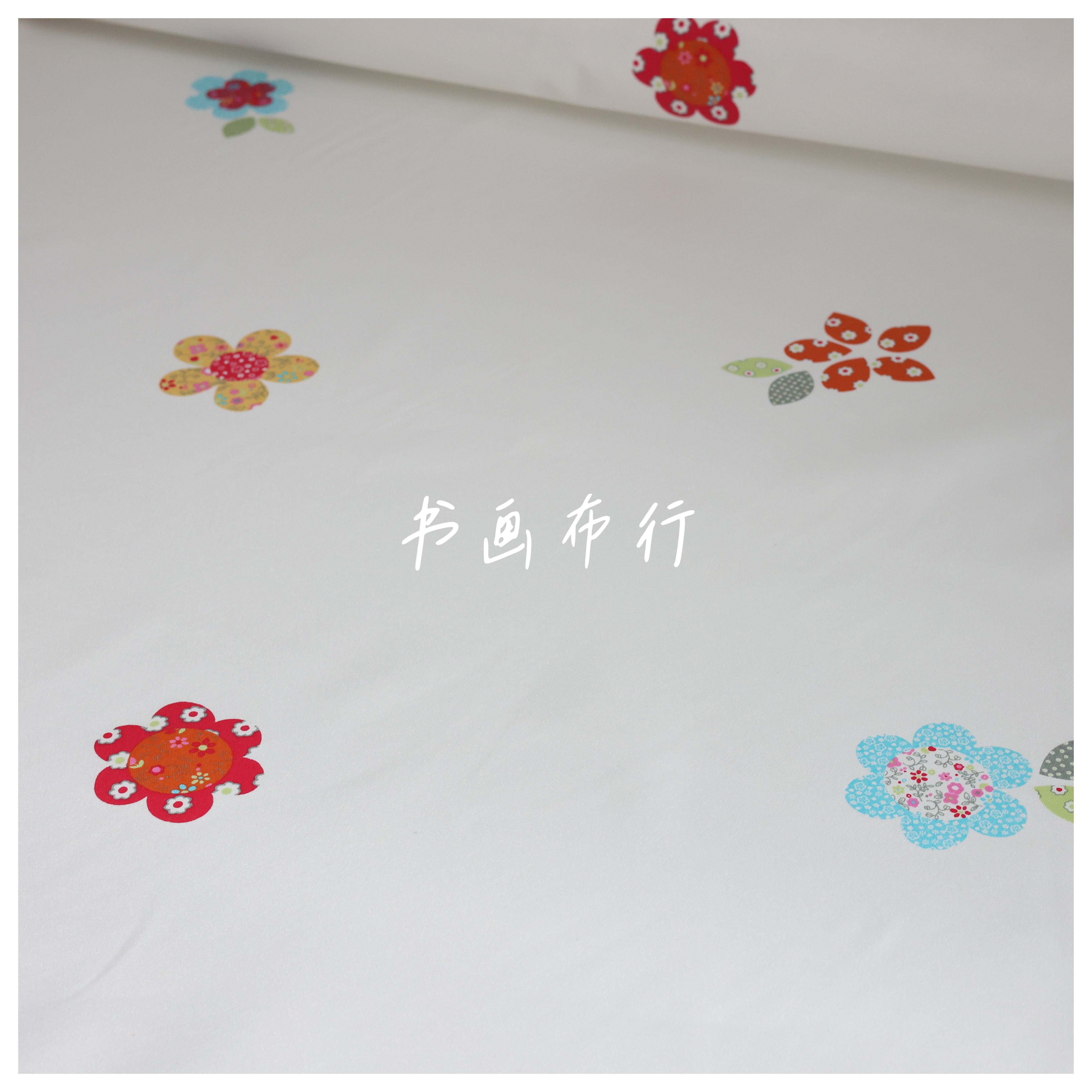 日本进口多色花朵小纹传统花纹清新正绢布料旗袍定制面料diy布料