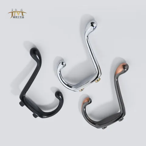 欧式客厅单钩挂钩青古五金精茂衣帽钩简约仿古花边挂衣钩铜色复古