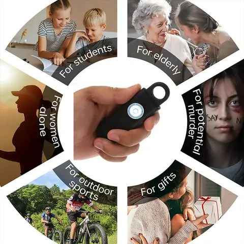 新款SOS户外报警器小型个人自卫女性防狼防身呼救小手电防狼用品