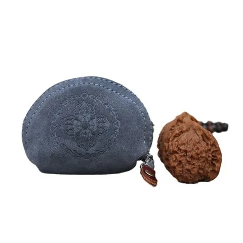 手串首饰金刚菩提高档牛皮文玩袋星月收纳袋挂坠核桃盘珠袋收纳袋