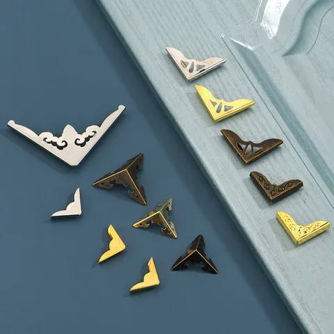 四边包角包装盒精茂五金笔记本配件礼盒新中式仿古铁皮书角