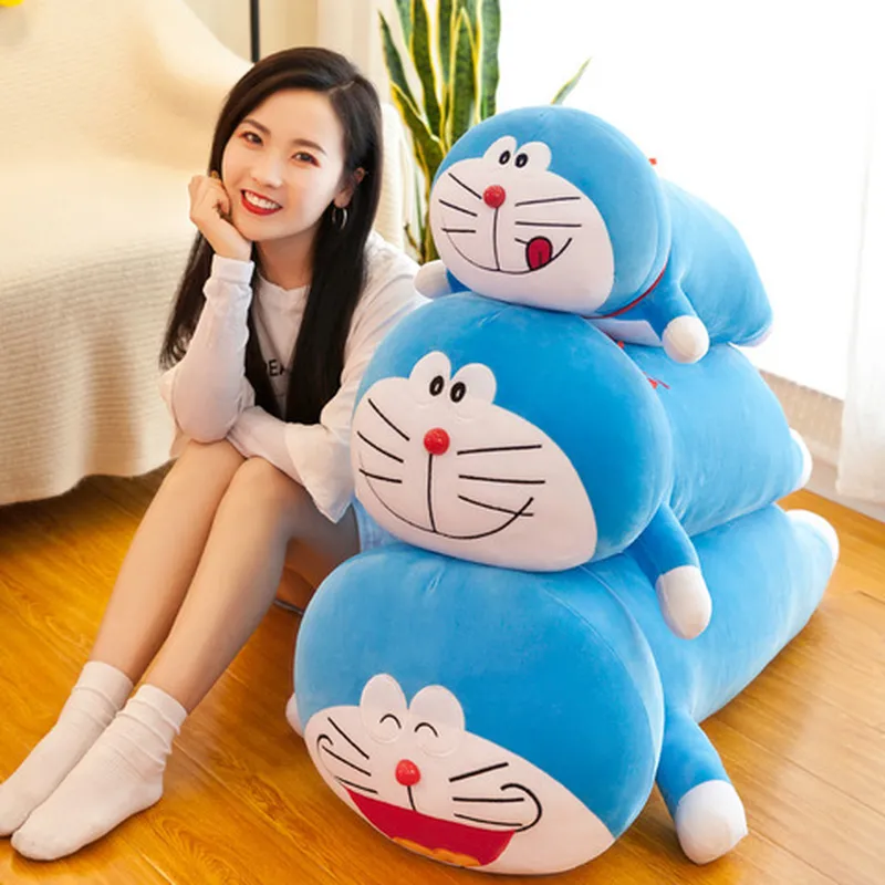 毛绒玩具趴款公仔哆啦A梦可爱圆柱创意儿童抱枕礼物叮当猫图片