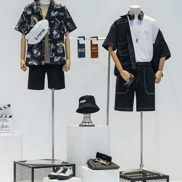 肌肉男男装服装店模特展示架半身人偶人台橱窗搭配全身人体模型
