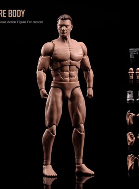 现货ANT 1/12兵人偶6寸肌肉男素体 绘画手办超可动人体模型AM116