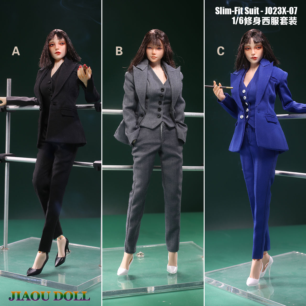 1/6兵人职业修身西服套装 正装女装 12寸可动人偶 JO23X-07现货