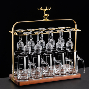 轻奢高档白酒杯高脚杯家用分酒器酒具套装 水晶玻璃小酒盅一口杯子