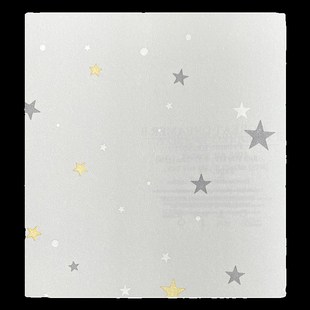 北欧简约卧室儿童房背景墙浅灰色星星墙纸 浅蓝色主题房 韩式 时尚