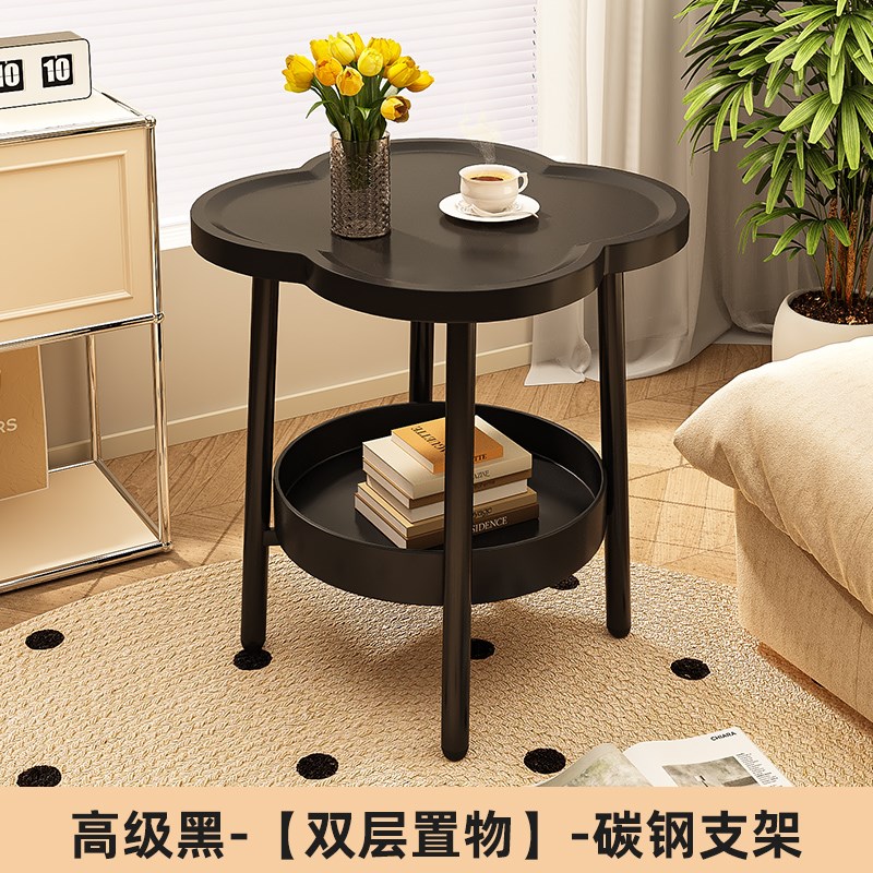 奶油风边几可移动小桌子家用侧边柜客厅沙发小茶几创意床头置物架