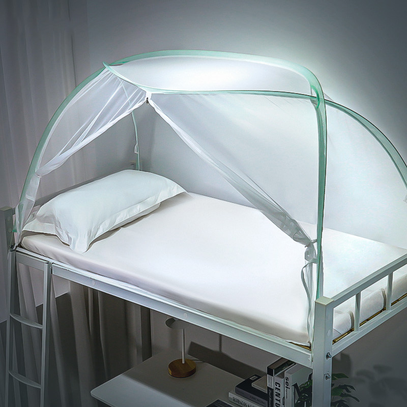 可折叠蚊帐便携学生宿舍上铺用20223年新款旅行简易加密家用单人