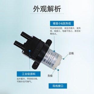 24v工业用水泵超微小型循环抽水饮用纯净水隔膜自直流电动自吸泵