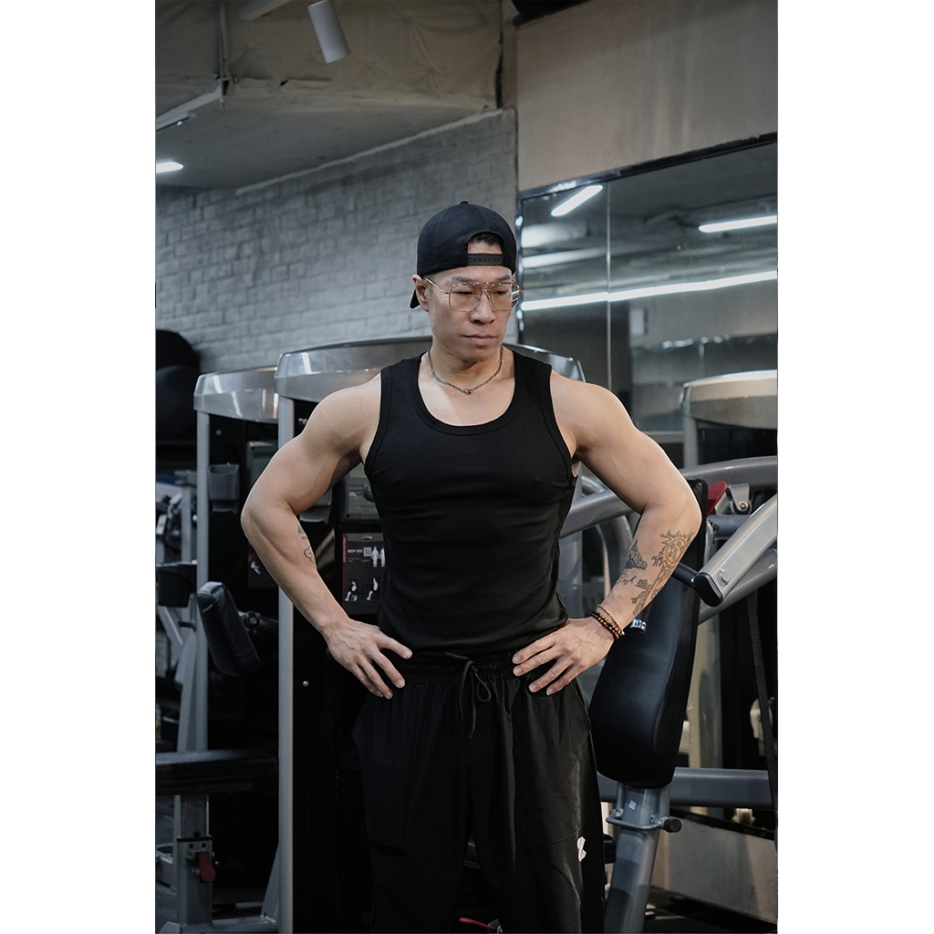 基础百搭内搭紧身螺纹背心