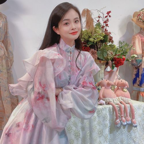 【DBCL】桃夭仙女套装桑蚕丝亚麻