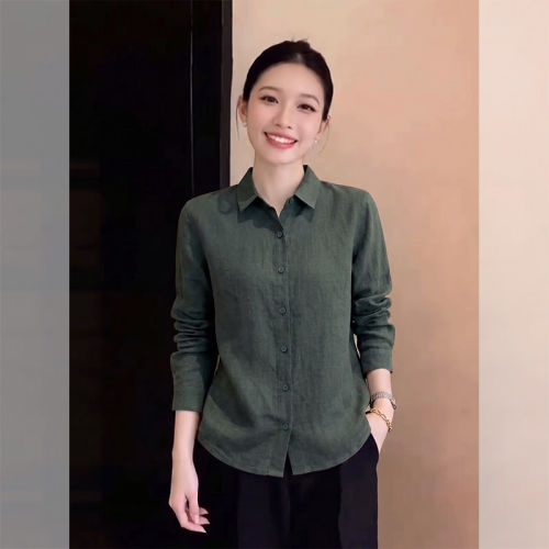 2026秋季宽松文艺长袖女士衬衫