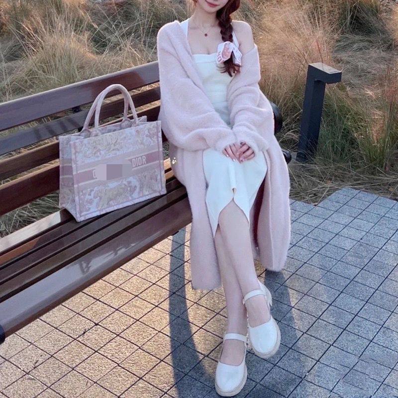 甜美温柔过冬蝙蝠袖貂绒毛毛大衣