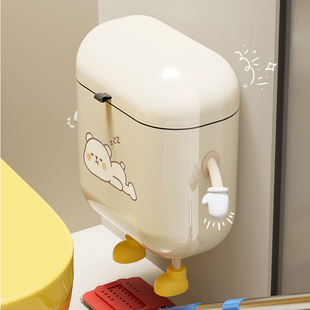 卫生间新款壁挂垃圾桶高颜值厨房挂式可爱拉垃圾桶厕所带盖免弯腰