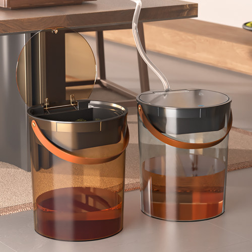 茶水桶过滤茶水桶茶排水废水茶渣桶家用茶具配件茶垃圾桶干湿分离