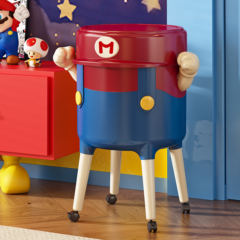 家用免弯腰厨房垃圾桶2025新款专用高颜值带轮可移动大容量客厅