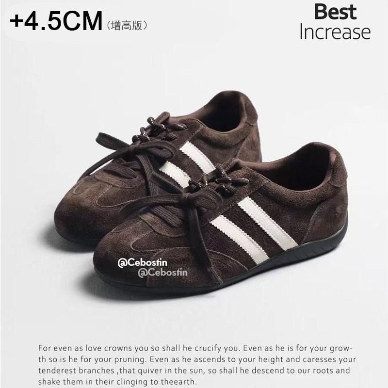 牛皮版~内增高5阿甘德训鞋女复古休闲运动鞋秋2025新款单鞋,女鞋,德训鞋,淘宝优惠券,粉丝福利购,淘宝优惠卷