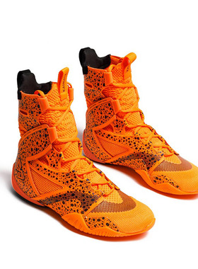 专业成人男女拳击鞋 比赛训练防滑透气高帮脚踝保护职业拳靴