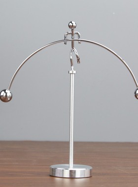 单脚铁人不倒翁平衡球大力士举重小铁人平衡摆不倒翁减压桌面摆件