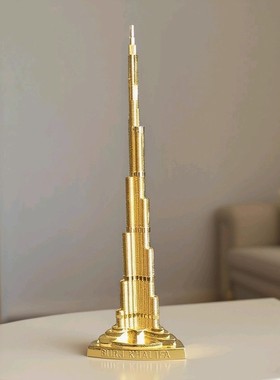 哈利法塔模型沙特阿拉伯旅游纪念品迪拜塔斯迪拜塔ZAKKA金属摆件