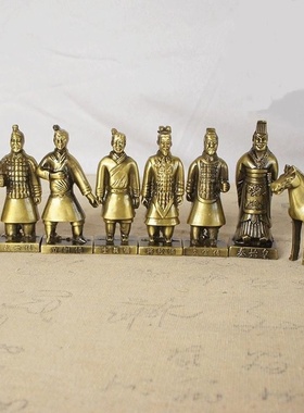 秦始皇将军俑战马俑马车烟灰缸铃铛开瓶器金属工艺品西安旅游纪念