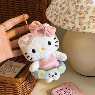 日本冰淇淋泳圈hellokitty挂件夏威夷黑皮哈喽kt书包包挂饰