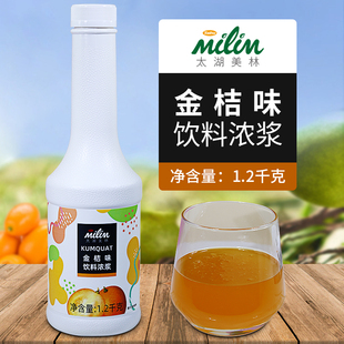 太湖美林浓缩金桔汁1.2kg 果汁风味饮料浓浆商用珍珠奶茶店专用