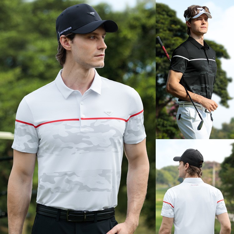 PGM2026男士春夏速干迷彩Polo