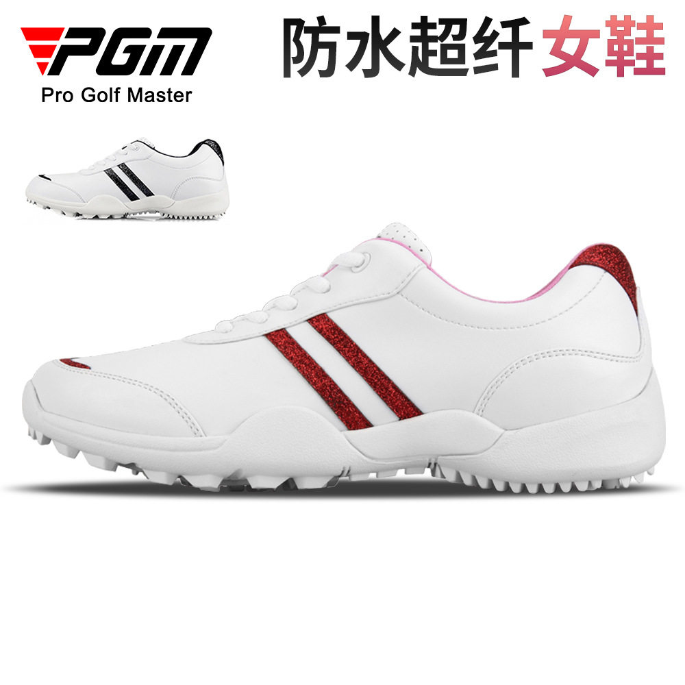 PGM女士高尔夫球鞋闪片双杠设计