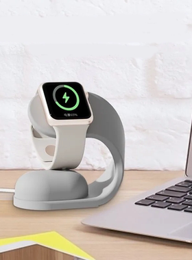 一体硅胶适用AppleWatch手表充电器充电支架底座iWatchs9s8通用型
