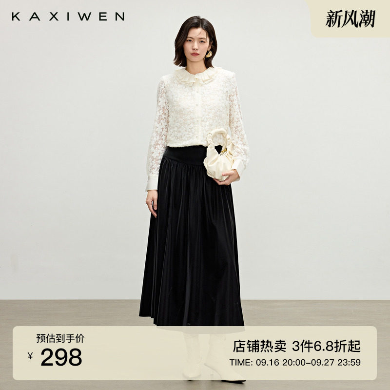 宫廷风拉夫领蕾丝小衫图片