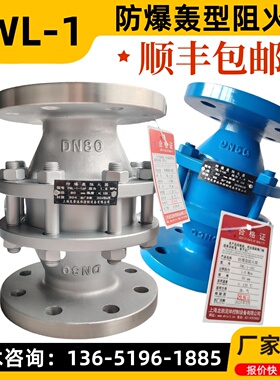 FLW-1防爆轰型阻火器 阻爆轰阻火器 氢气阻火器