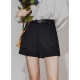 短裤 女春季 新款 高腰西装 chic不对称宽松显瘦百搭休闲A字阔腿裤 黑