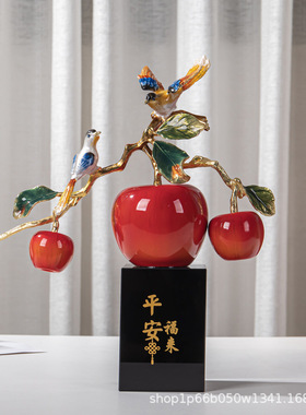 平安福来珐琅彩摆件大批发客厅轻奢高档电视酒柜店铺开业家居装饰