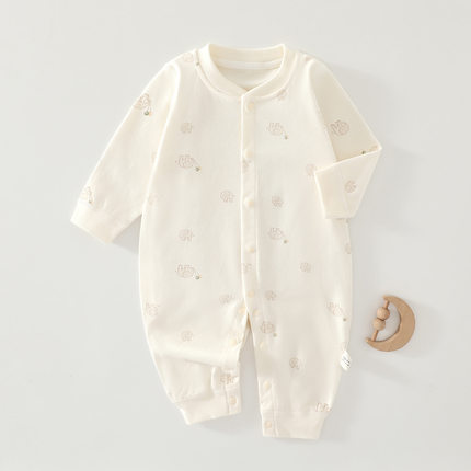 春秋款婴幼儿衣服宝宝对开连体衣新生儿婴幼儿纯棉a类哈衣爬爬服