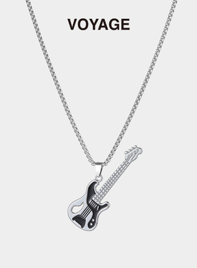 VOYAGE吉他项链男款潮流嘻哈小众高级感男士潮牌百搭男生链子配饰
