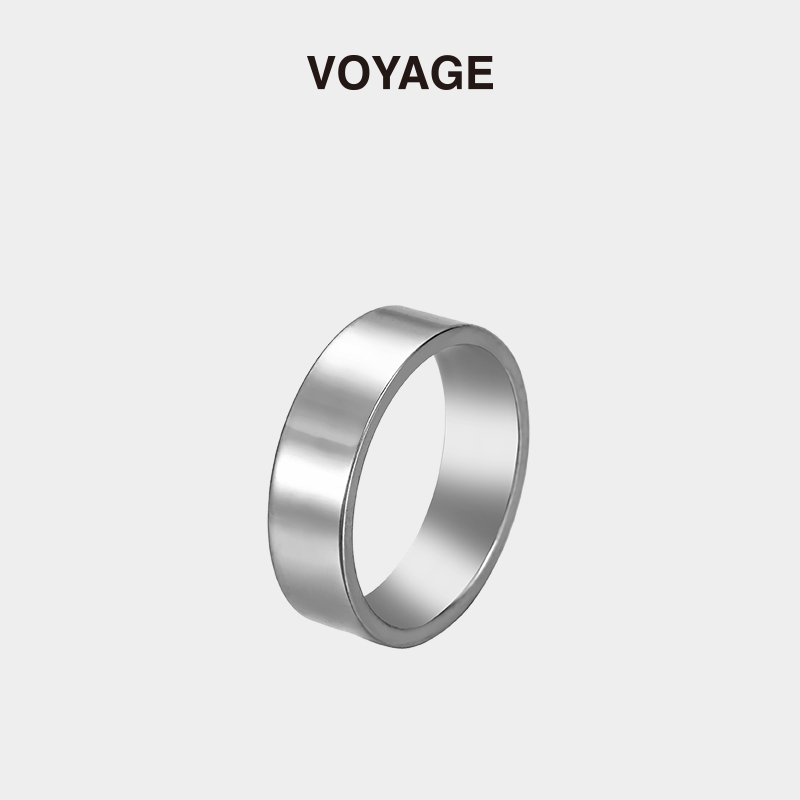 VOYAGE流光钛钢不掉色素圈戒指