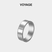 VOYAGE钛钢男士 素圈戒指女男生高级感潮牌食指潮男个性 冷淡风指环
