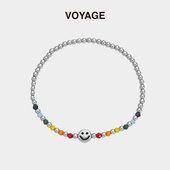 VOYAGE彩虹笑脸串珠手链女款 轻奢小众精致气质手串高级感手环女生